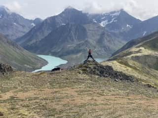 Playing up high on the ridges above our valley