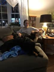 Playing with Bo and his older brother Julius!