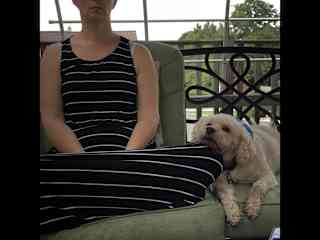 Addie with Theodore Rosevelt, a.k.a “Teddy”. He was a rescue we adopted when he was about a year old. We had him for 14 years, and Mama was his favorite!