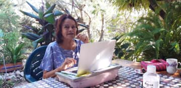 Me, on the terrace of oursmall house