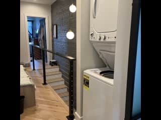 Laundry area next to owner’s suite