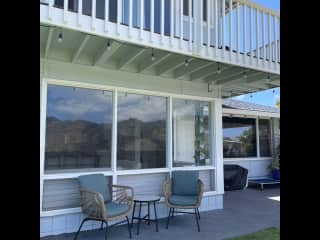 Great place to have your morning coffee with the dogs.