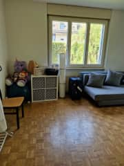 Guest room with double sofa bed.