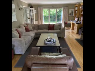 Living room with doors onto garden