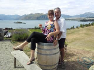 This is Dave and I in Wanaka at a winery in New Zealand.