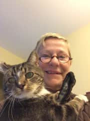 Me and my rescue kitty, Rimba.