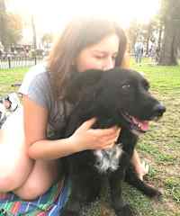 Caro with Negri in the park
