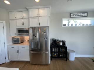 kitchen with coffee & tea station