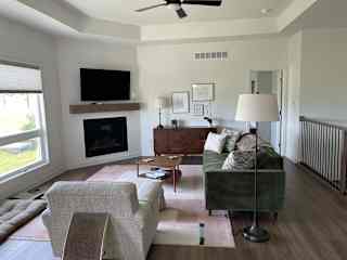 Living area on the main level off the kitchen.