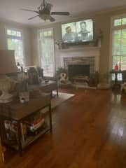 View of comfortable living room..  Great natural lighting throughout my home.