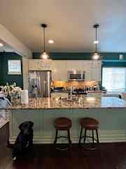 Kitchen on the second floor. Guests are welcome to use our fully-stocked kitchen.