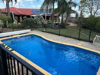 Saltwater pool.