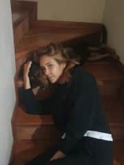 With Vans (my family’s dog)