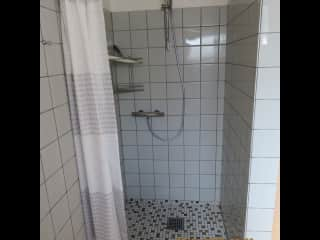 Bath with shower  (NOT attached to the bedroom)