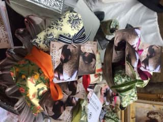 My paneforte wrapped in Florentine papers at a local market. This image may appear sideways?