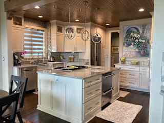 Kitchen, clean yet lived in.