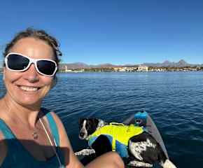 I loved this long sit in Loreto, Mexico! Millie the wonder dog, a perfect setting, and amazing paw-rents!