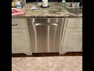 Kitchen with new dishwasher
