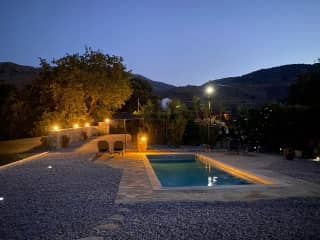 Evening tranquillity - views to the mountains - the property is well lit and has a car-port