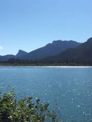 Gap Lake with Heart mountain.  30 minute drive west from home