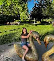 Fun swan photoshoot at a local park.