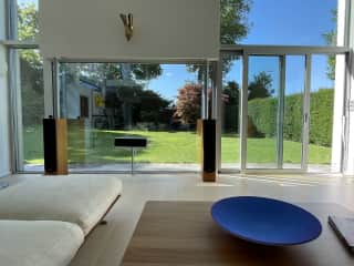 Living room view of the garden