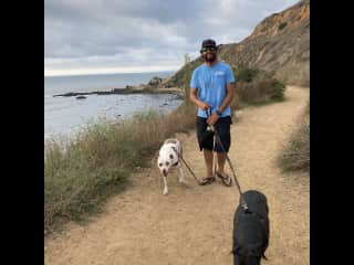 Manu on a ride with Erwin and Sierra at Palos Verdes