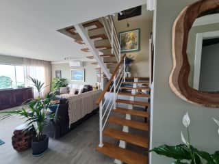 Living room and staircase