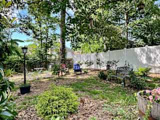 Beautiful shady area to eat or hang out.