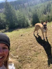 Me and Roo on our favourite daily trail