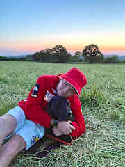 Max with his doggy Zach (or Zachariah when he’s in trouble…)