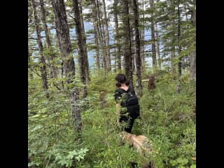 Cloud and I berry hunting