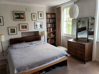 Main bedroom with very big double bed.