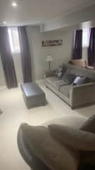 Basement living space with television / DVD