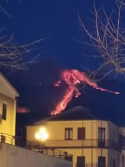 Etna erupted when I was in Sicily.b