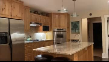 Large kitchen with separate pantry.