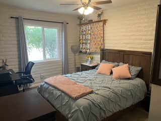 Guest bedroom with desk