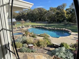 Backyard pool.