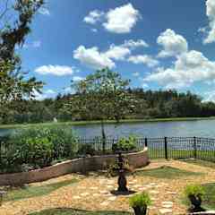 Lake View at the back of the house