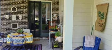Backyard covered patio