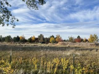 House view from the second pasture (fall).