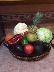 Fresh fruit and vegetables from the Farmer Market (Feria), which is open every Thursday.