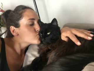 This is Jasmine, my kitty of 20 years. I used to love giving her kisses!