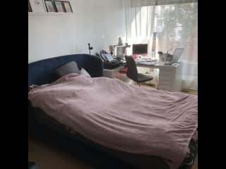 Living room with desk