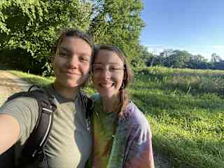 on a hike!