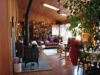 Living room from sunroom view