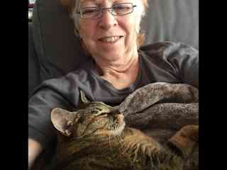 Cleo’s favorite recliner spot; first come first served=3 cat spat!