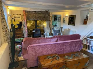 Living room. Oil central heating and wood burner.