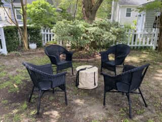 Backyard fire pit
