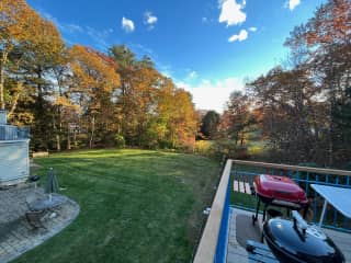 We have a spacious porch and a patio.